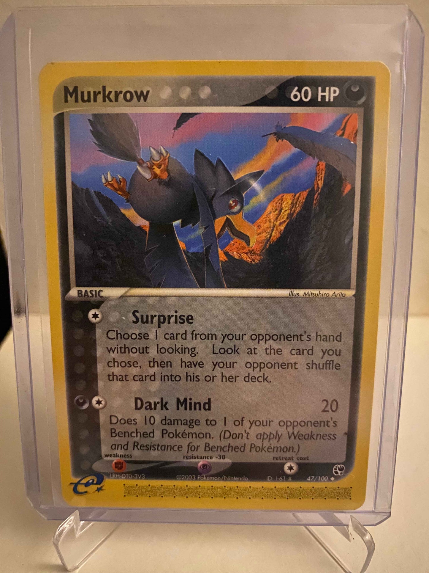 Pokemon kort EX Sandstorm - Murkrow (47/100) - Pokedexet