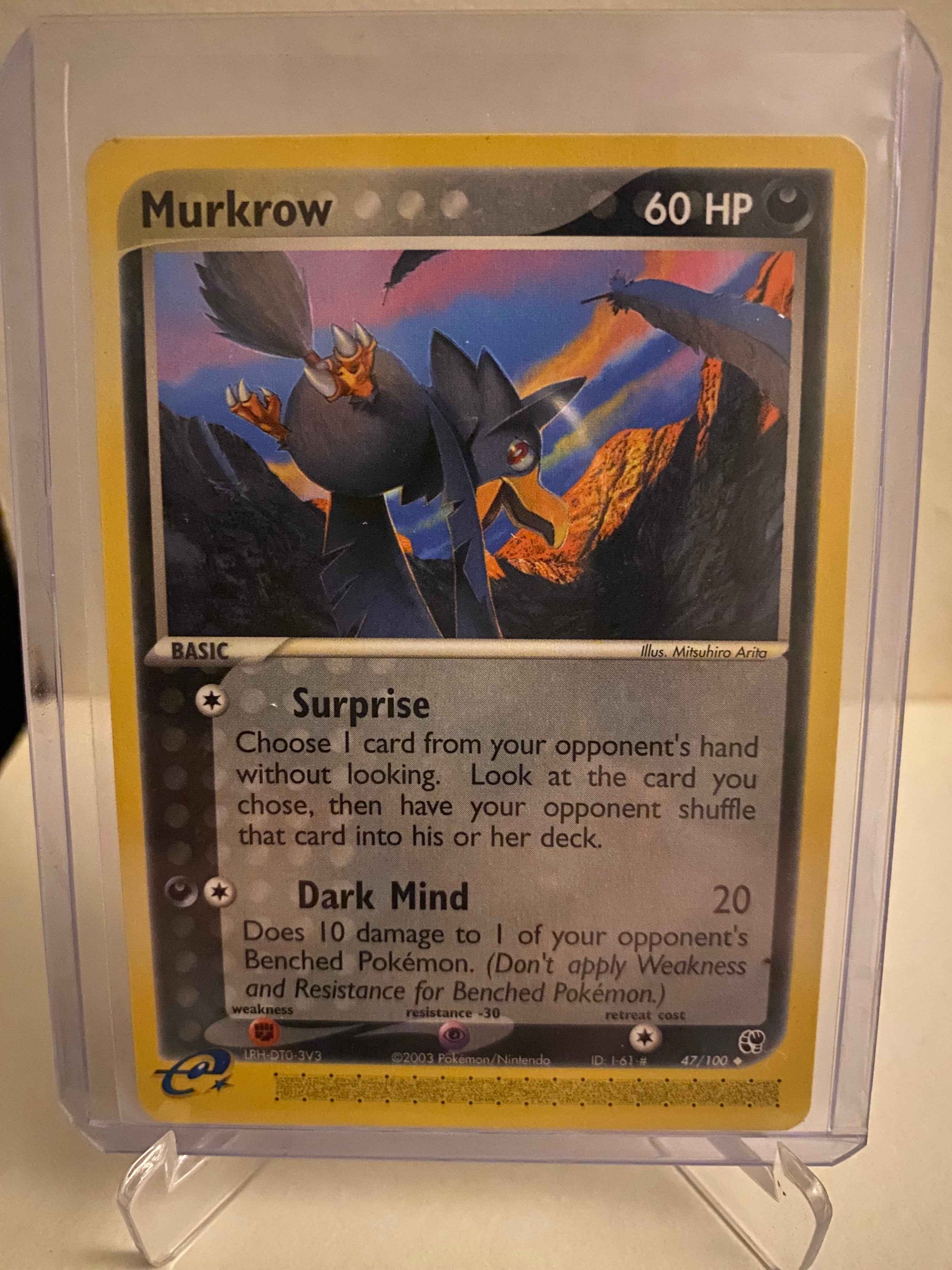 Pokemon kort EX Sandstorm - Murkrow (47/100) - Pokedexet