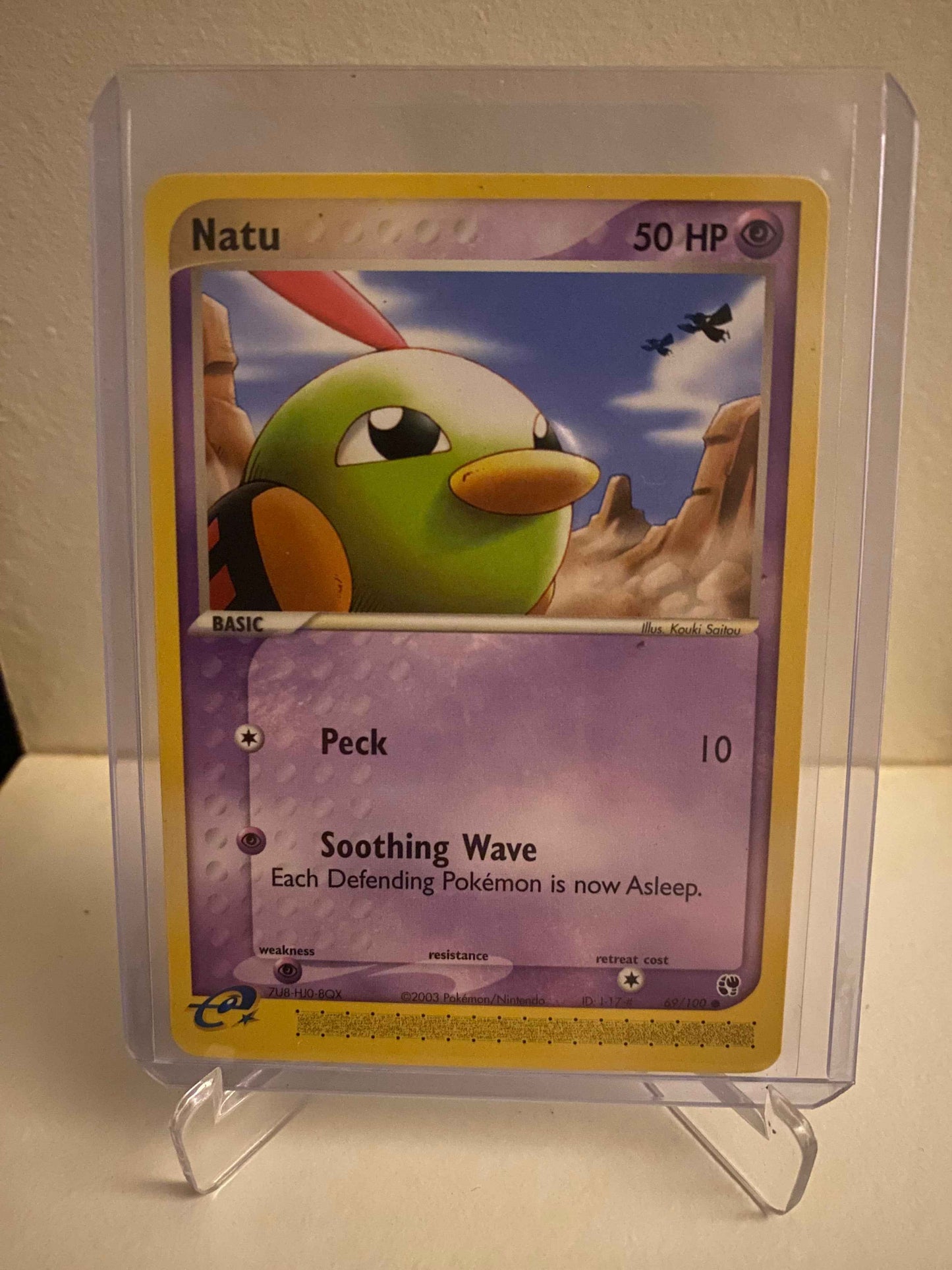 Pokemon kort EX Sandstorm - Natu (69/100) - Pokedexet
