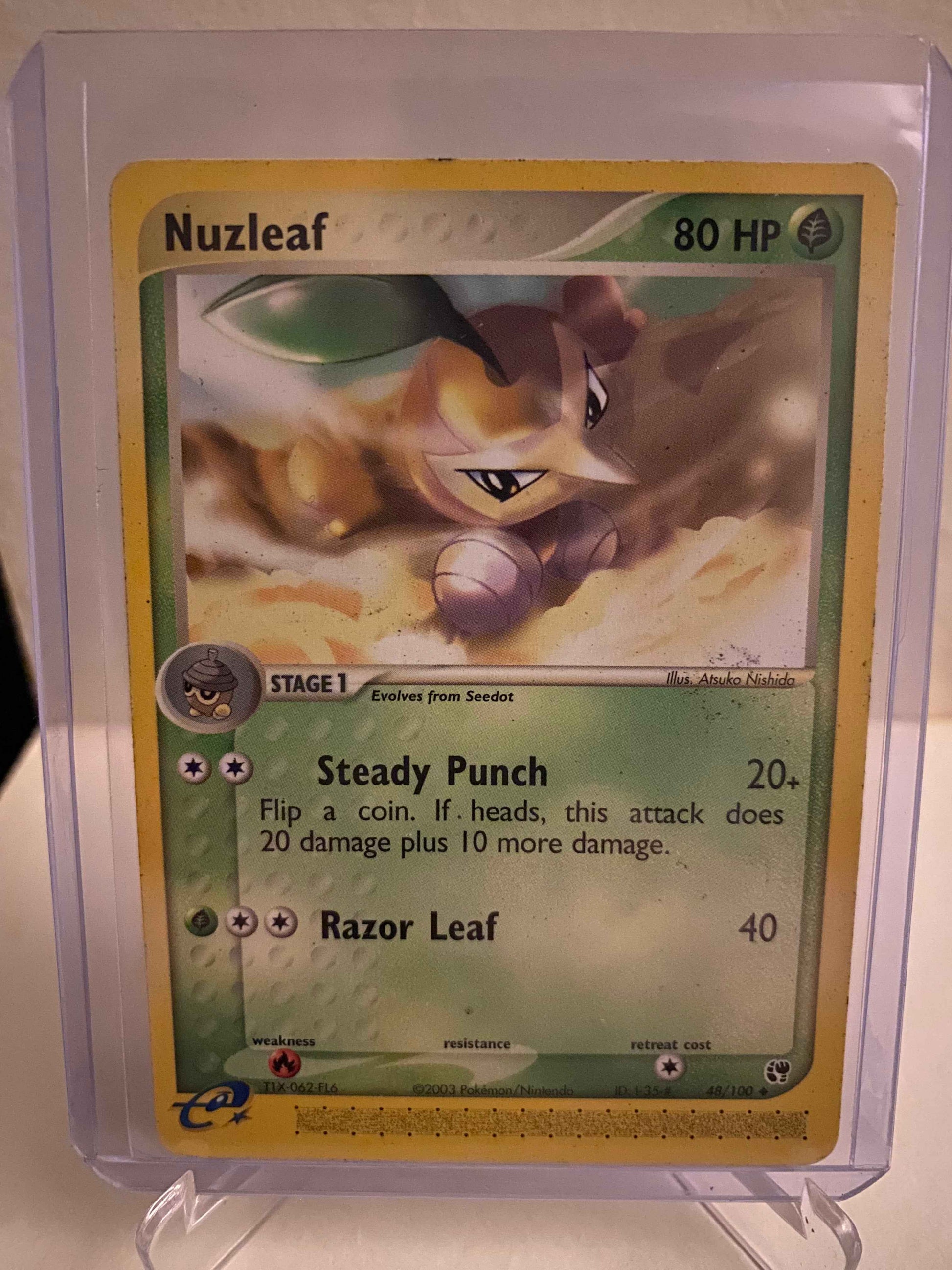 Pokemon kort EX Sandstorm - Nuzleaf (48/100) - Pokedexet