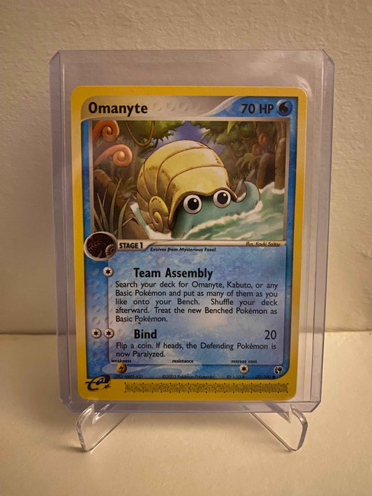 Pokemon kort EX Sandstorm - Omanyte (70/100) - Pokedexet