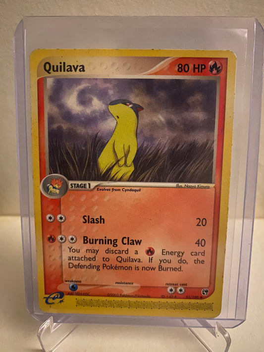 Pokemon EX Sandstorm Quilava (51/100)