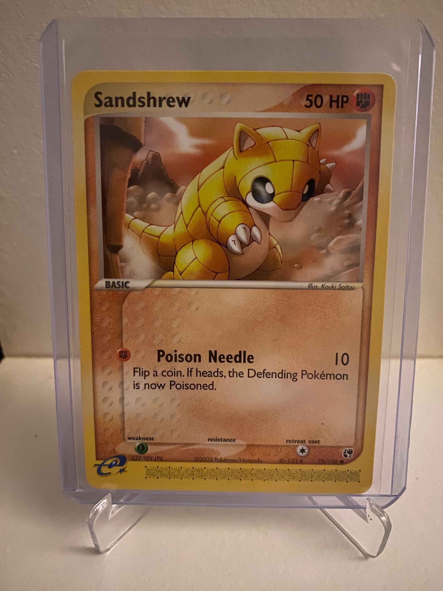 Pokemon kort EX Sandstorm - Sandshrew (75/100) - Pokedexet