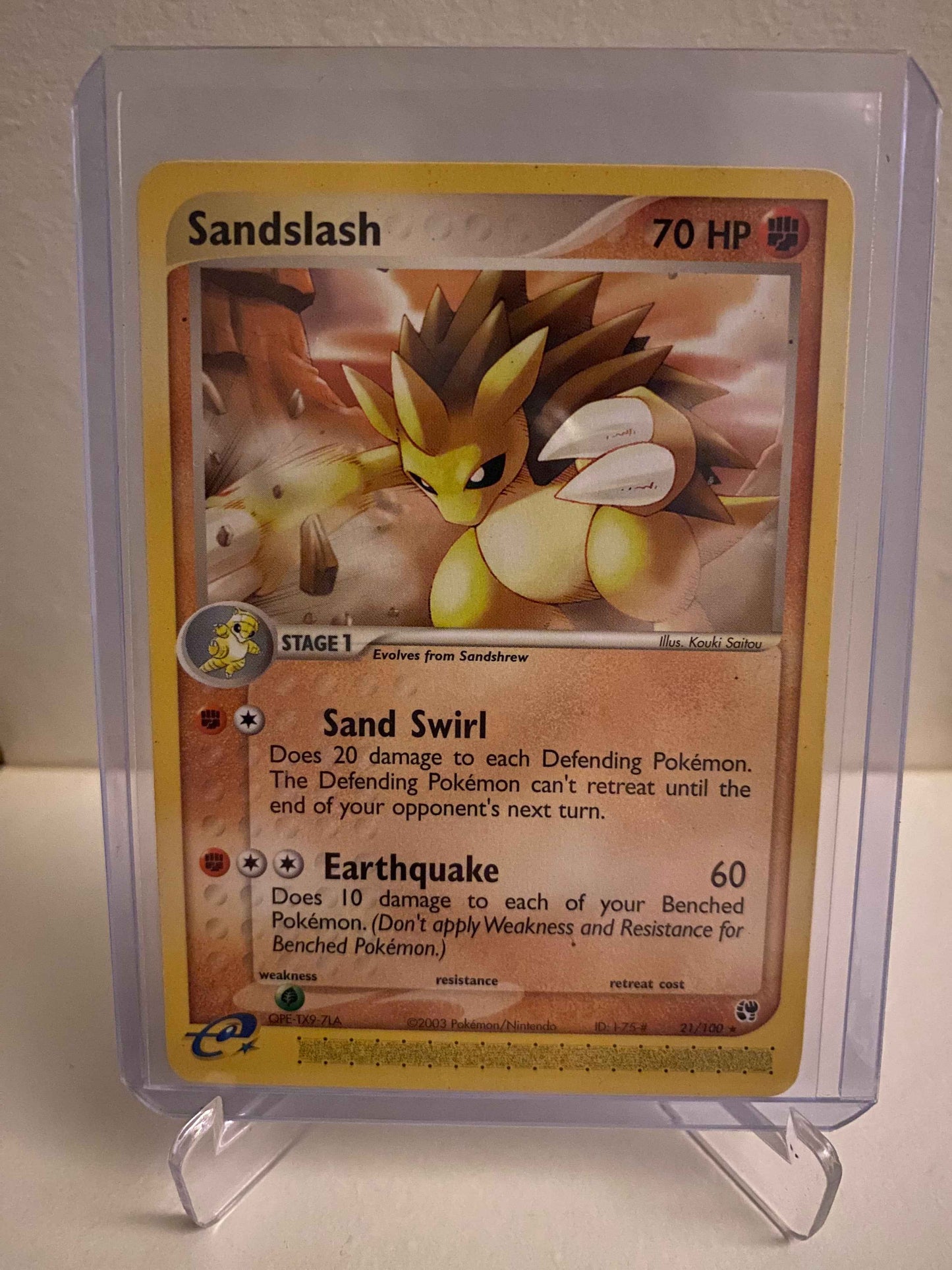 Pokemon kort EX Sandstorm - Sandslash (21/100) - Pokedexet
