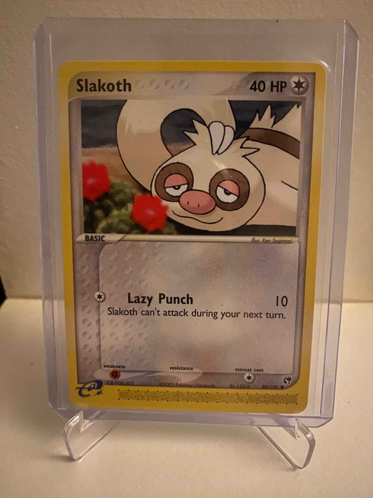Pokemon kort EX Sandstorm - Slakoth (80/100) - Pokedexet