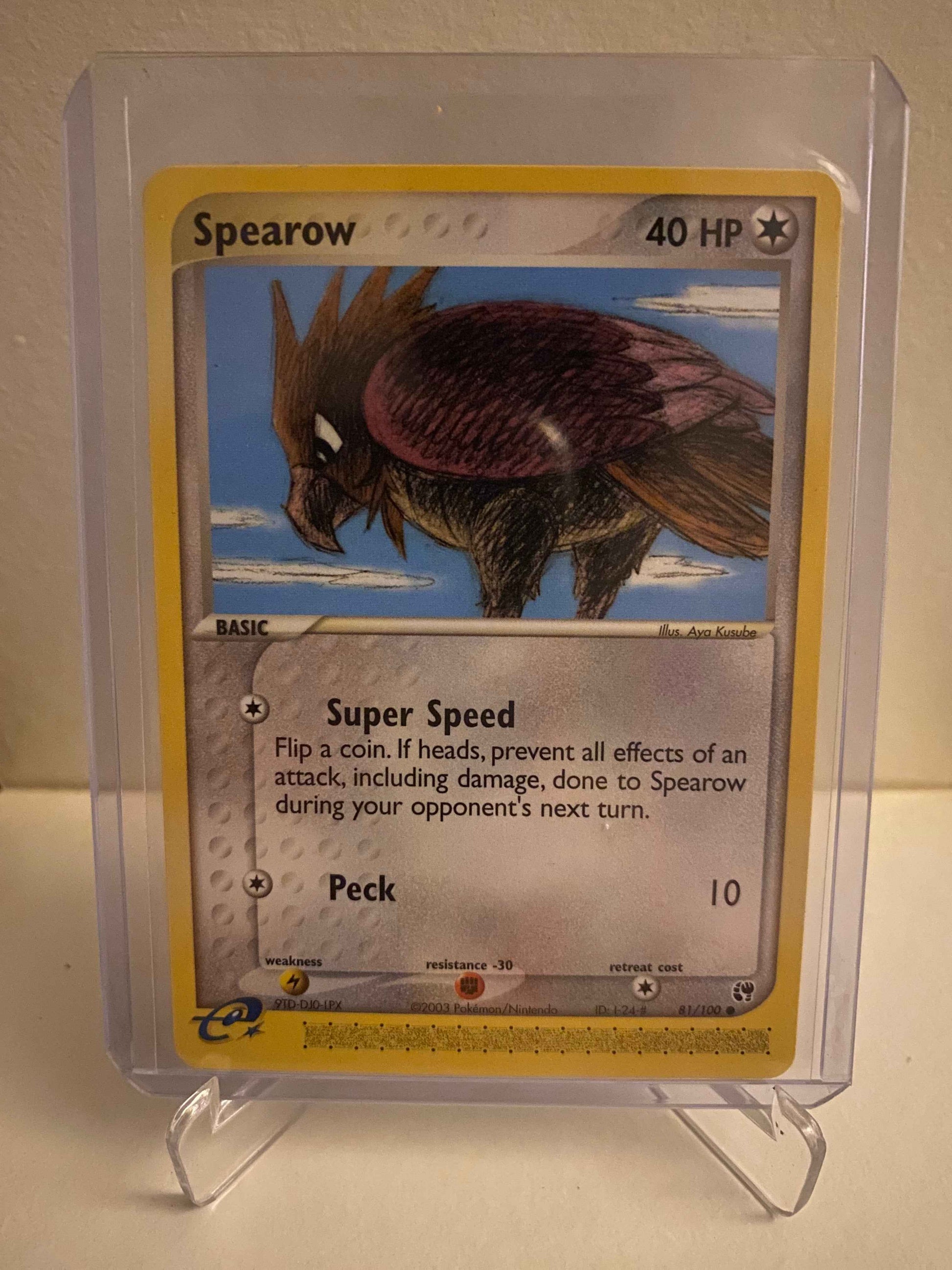 Pokemon kort EX Sandstorm - Spearow (81/100) - Pokedexet
