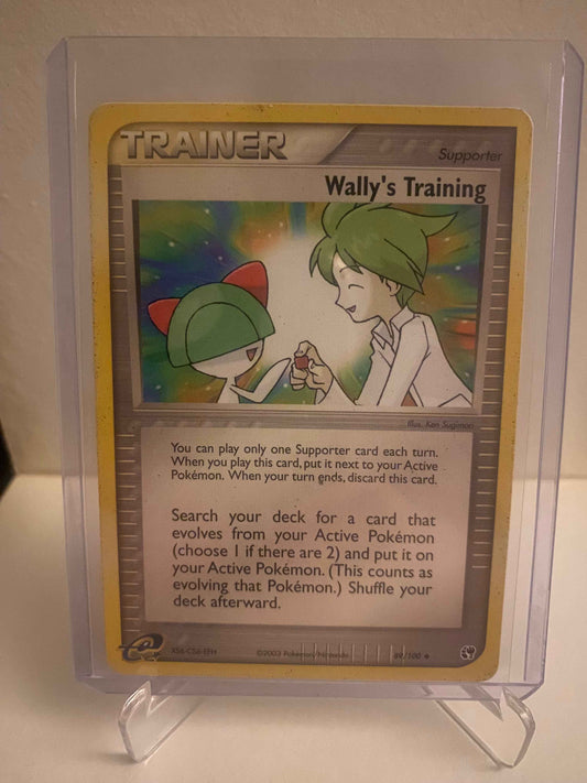 Pokemon kort EX Sandstorm - Wally´s Training (89/100) - Pokedexet