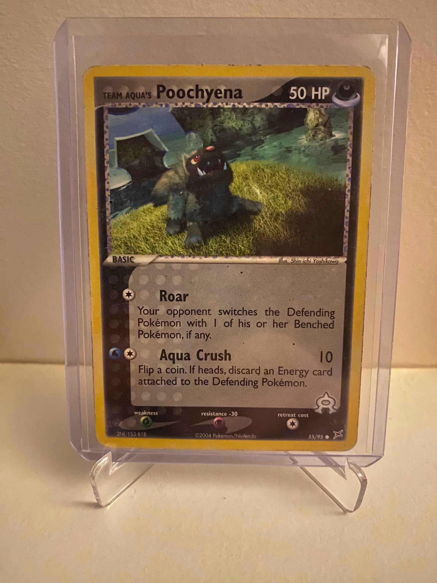 Pokemon kort EX Team Magma vs Team Aqua - Team Aqua´s Poochyena (55/95) - Pokedexet