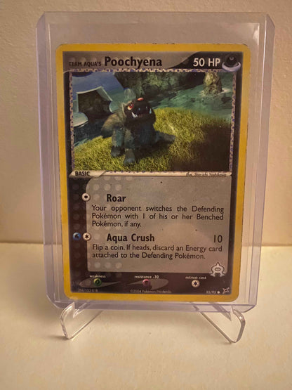 Pokemon kort EX Team Magma vs Team Aqua - Team Aqua´s Poochyena (55/95) - Pokedexet