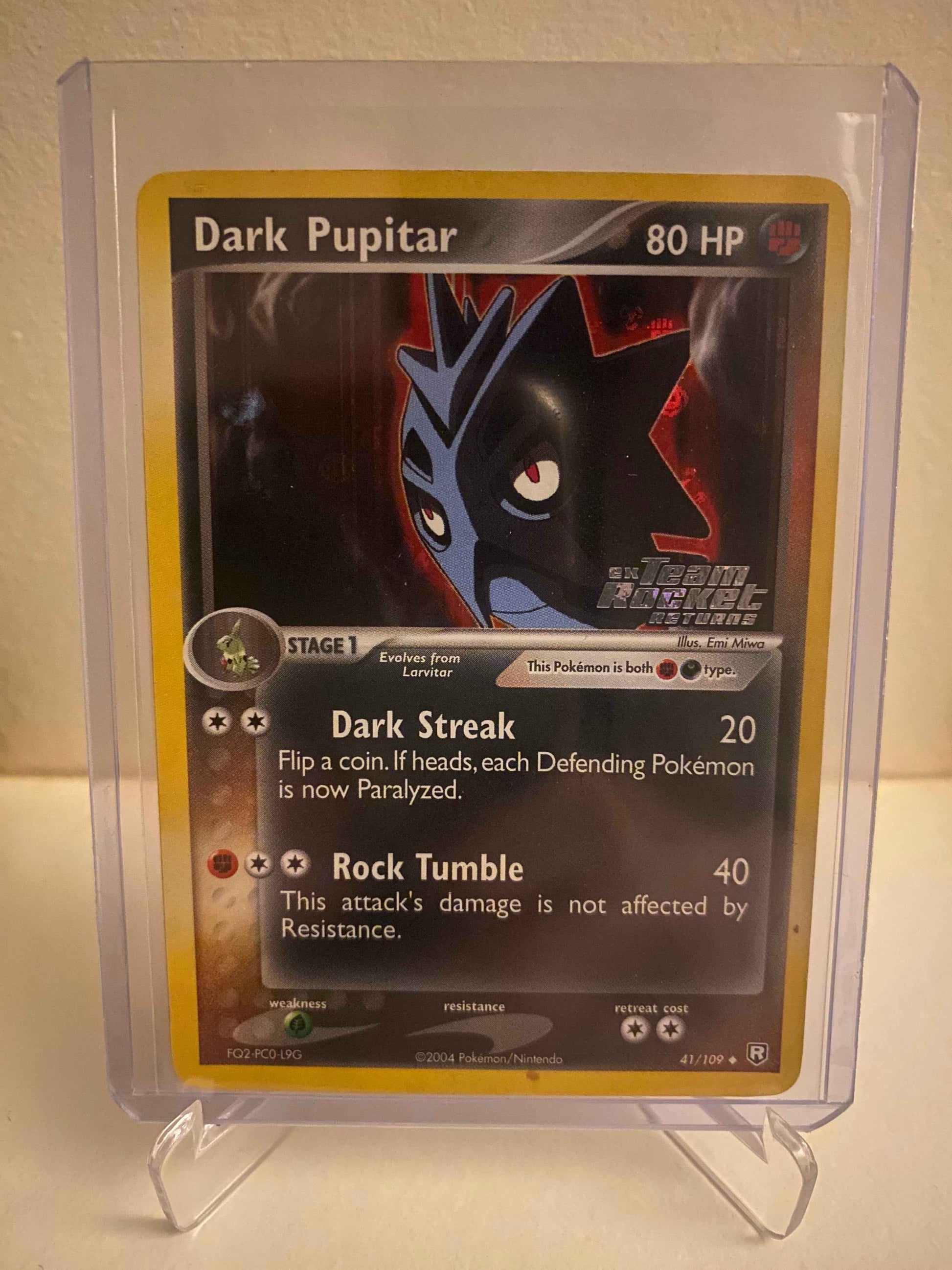 Pokemon kort EX Team Rocket Returns - Dark Pupitar Holofoil (41/109) - Pokedexet