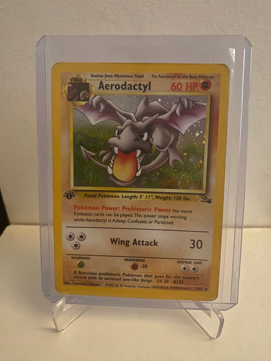 Pokemon Fossil Aerodactyl 1 Edition Holofoil Promo (1/62)