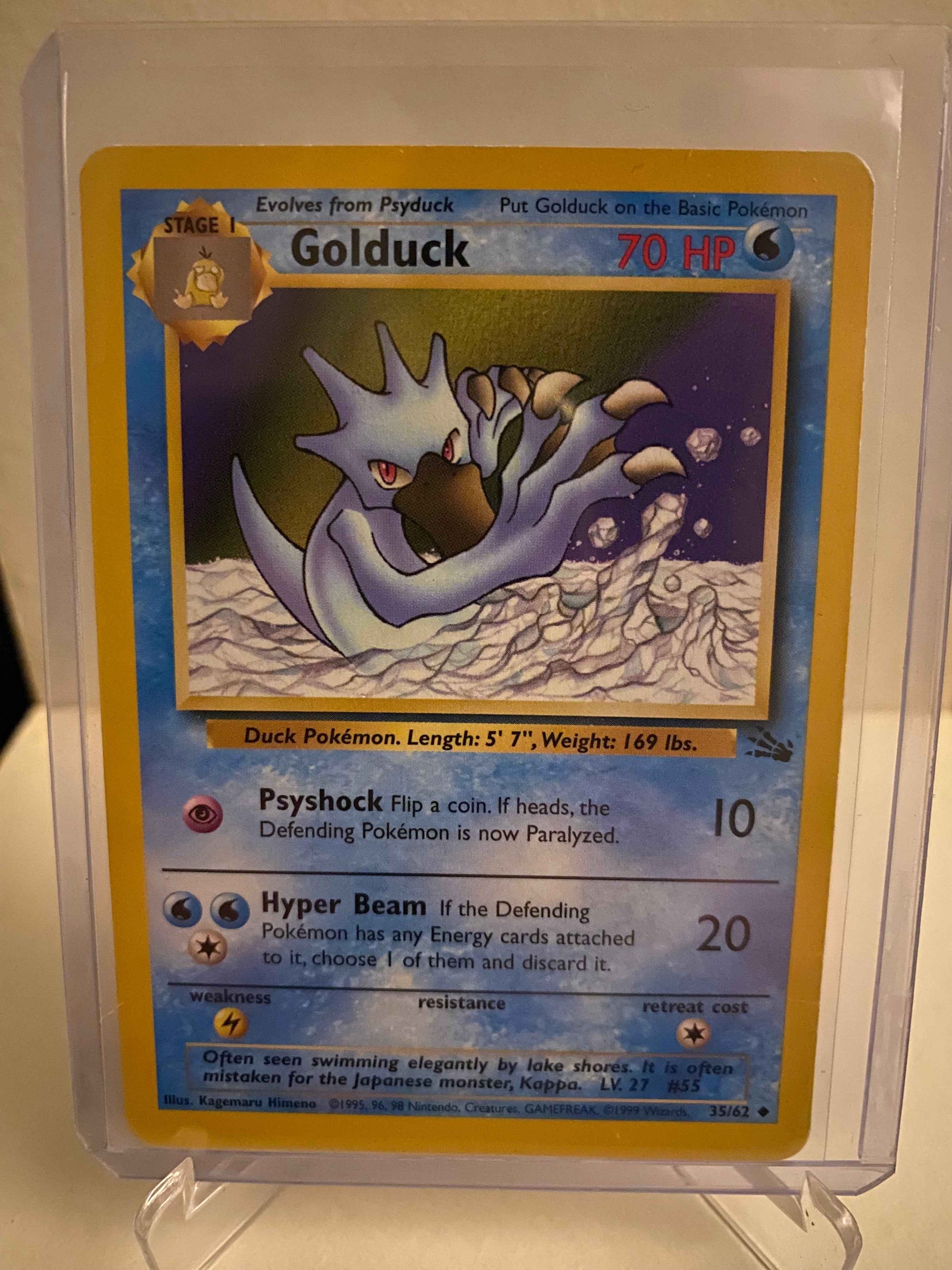 Pokemon kort Fossil - Golduck (35/62) - Pokedexet