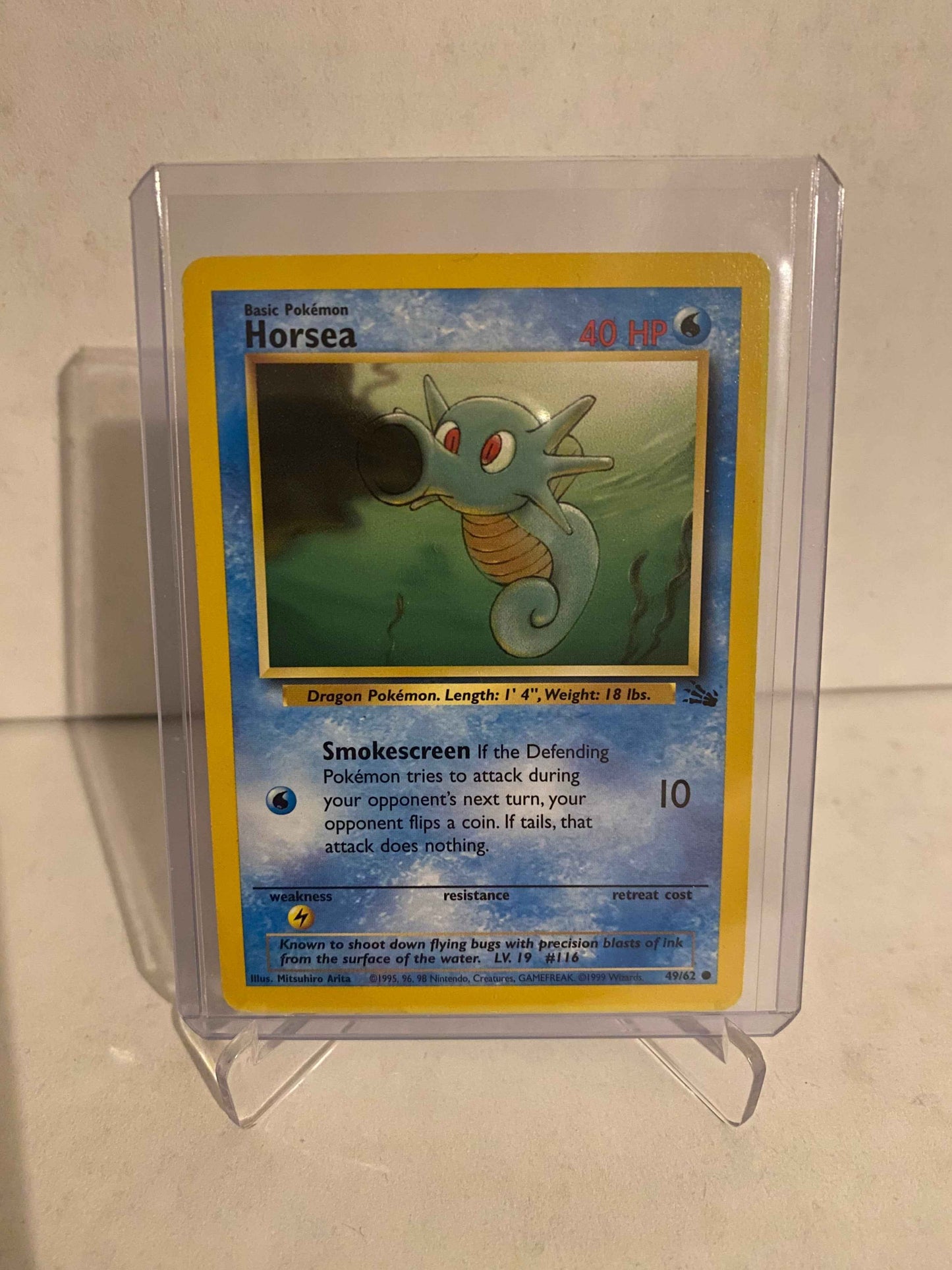 Pokemon kort Fossil - Horsea (49/62) - Pokedexet