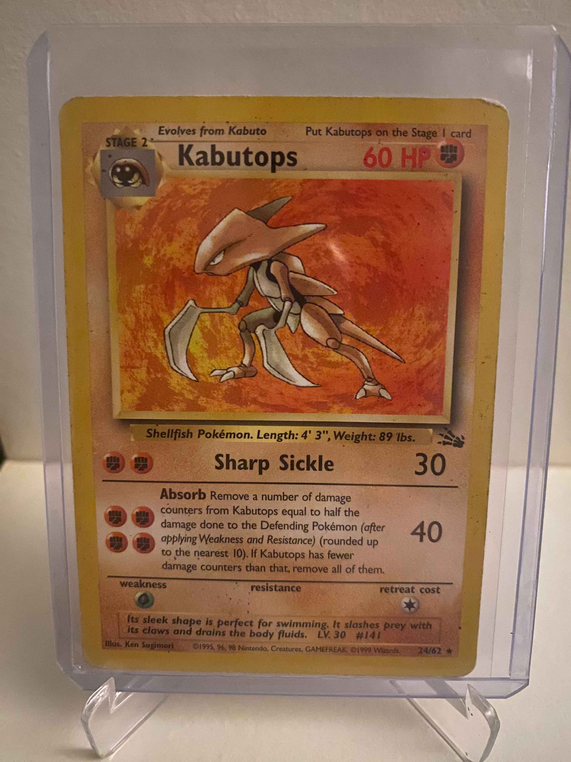 Pokemon kort Fossil - Kabutops (24/62) - Pokedexet