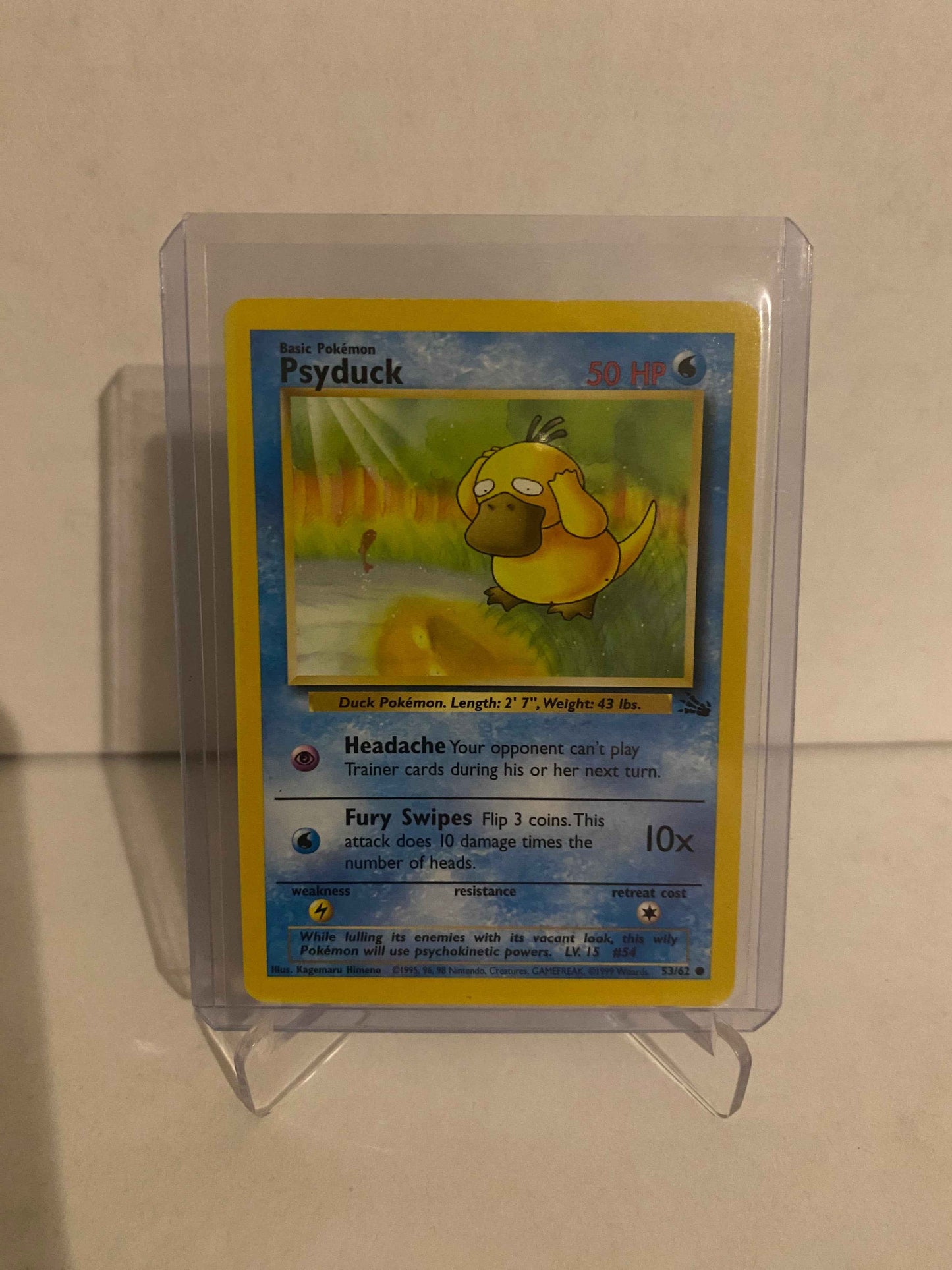 Pokemon kort Fossil - Psyduck (53/62) - Pokedexet