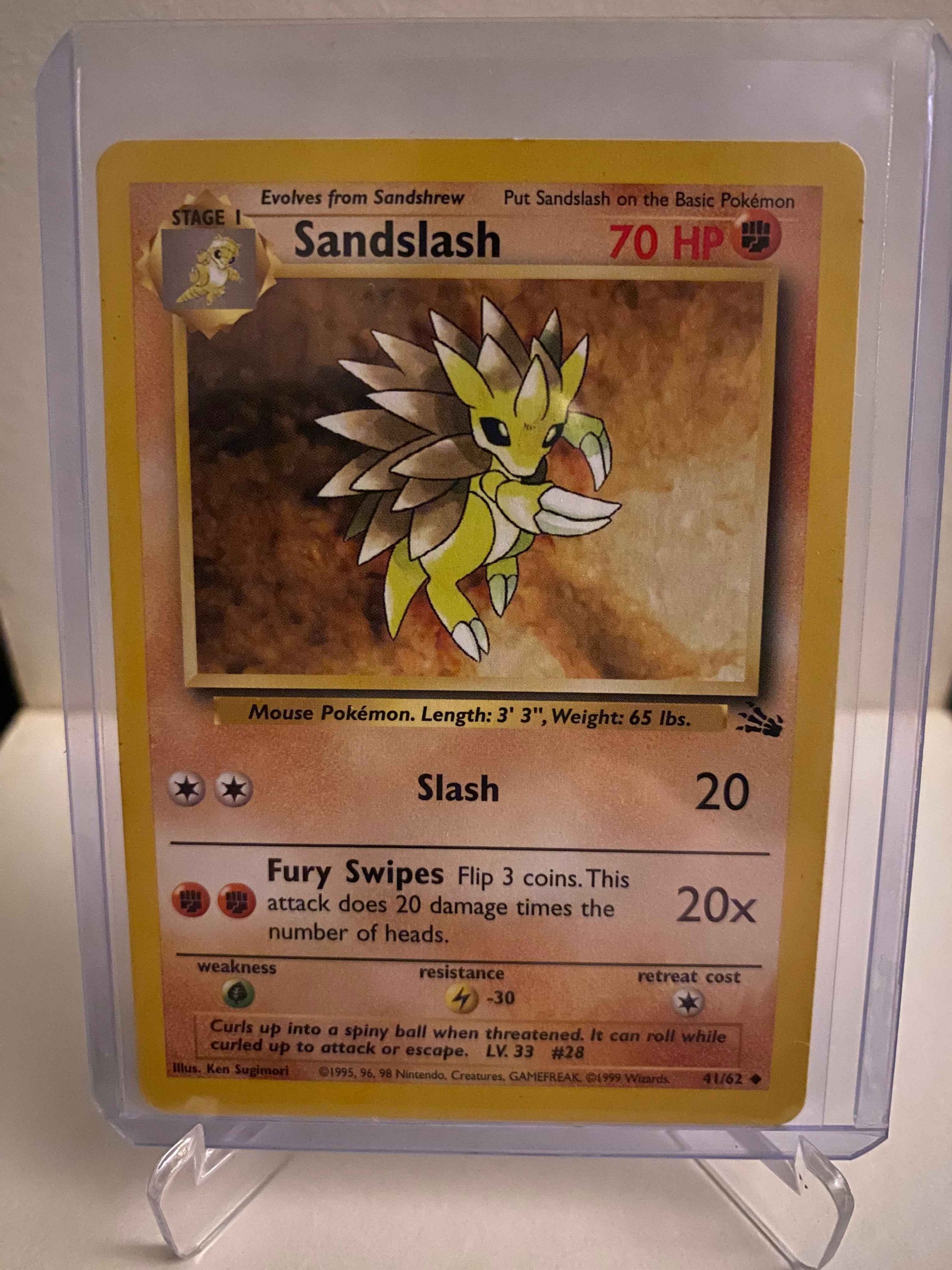 Pokemon kort Fossil - Sandslash (41/62) - Pokedexet