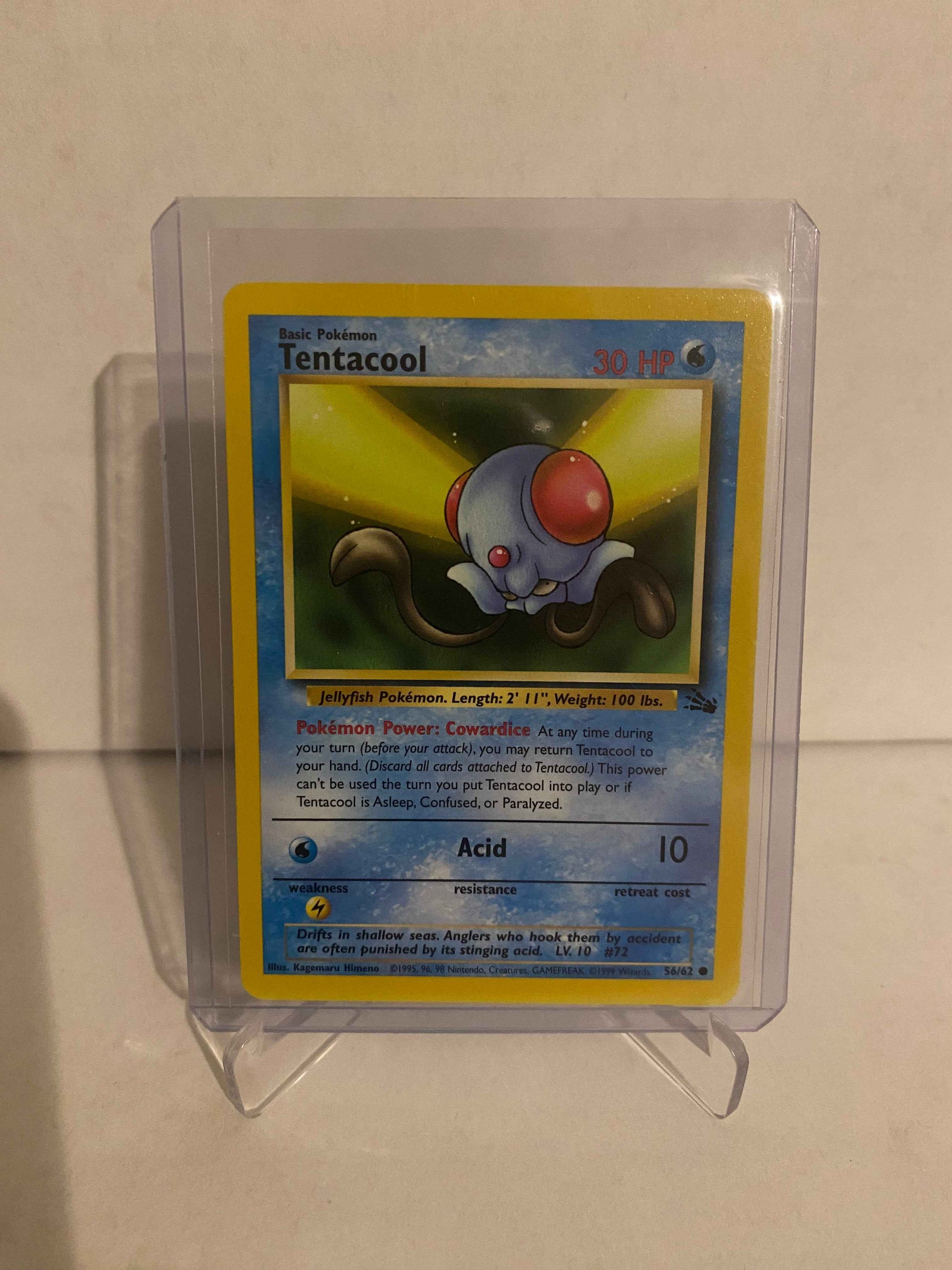 Pokemon kort Fossil - Tentacool (56/62) - Pokedexet