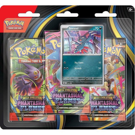 Pokemon Mega Evolution Phantasmal Flames (Sneasel) 3-Pakke Blister