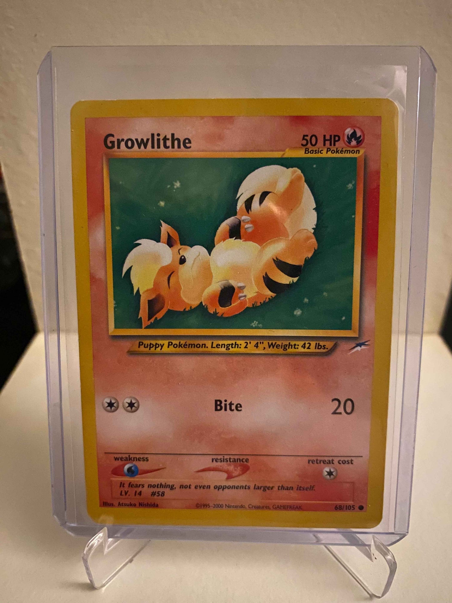 Pokemon kort Neo Destiny - Growlithe (68/105) - Pokedexet