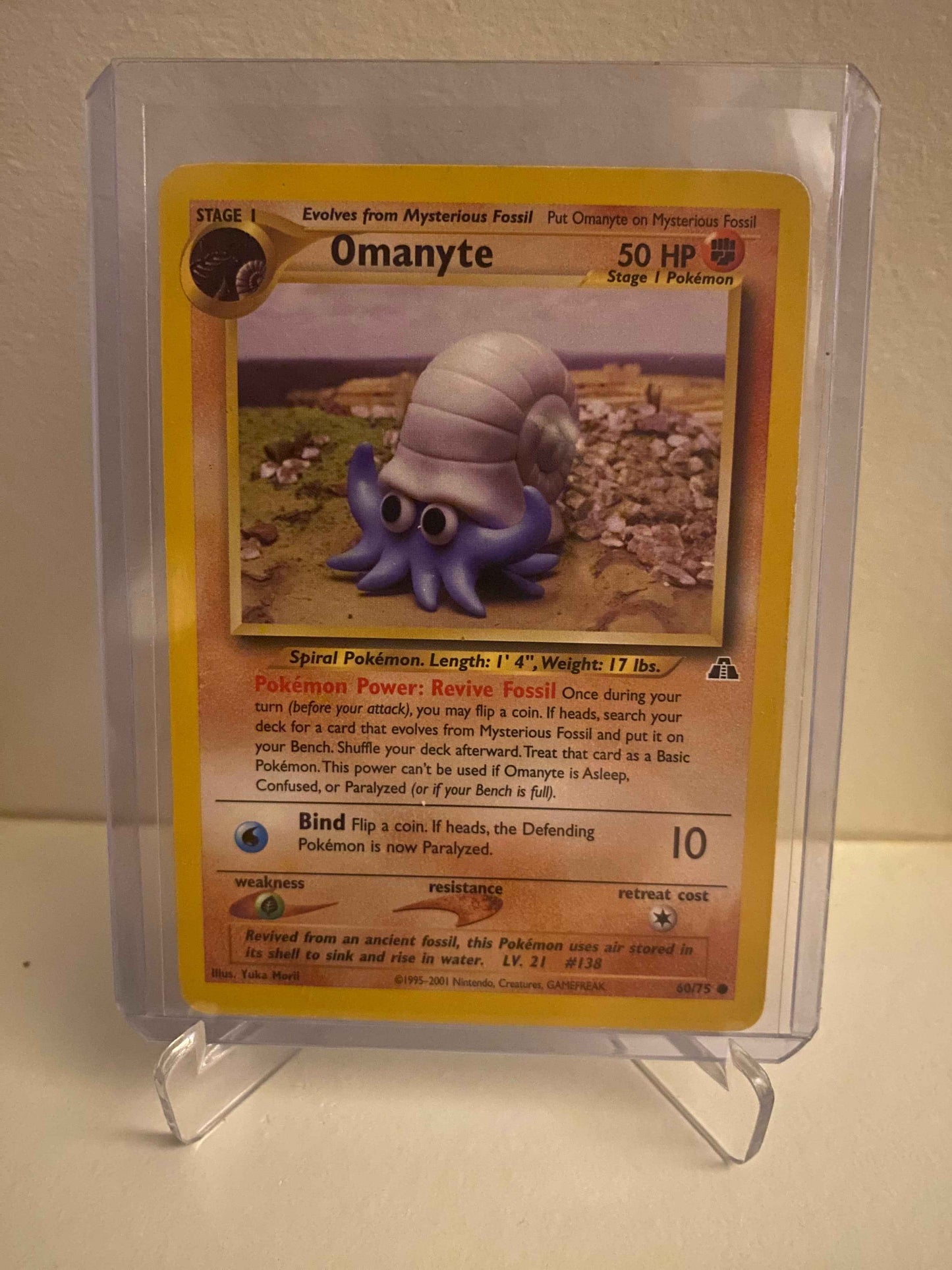 Pokemon kort Neo Discovery - Omanyte (60/75) - Pokedexet