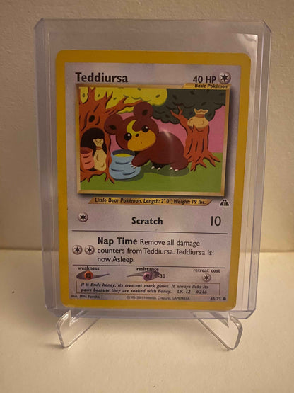 Pokemon kort Neo Discovery - Teddiursa (65/75) - Pokedexet