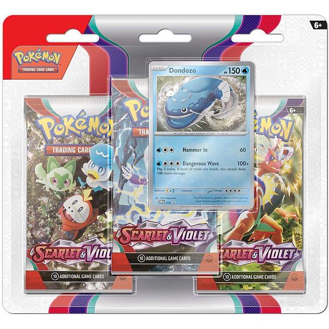 Pokemon Scarlet & Violet Base Set (Dondozo) 3-Pakke Blister