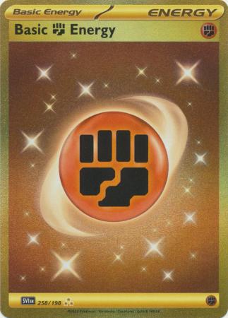 Pokemon Scarlet & Violet Base Set Fighting Energy Gold (258/198)