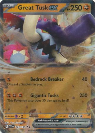 Pokemon Scarlet & Violet Base Set Great Tusk ex (123/198)