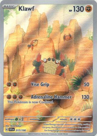 Pokemon Scarlet & Violet Base Set Klawf Art Rare (217/198)