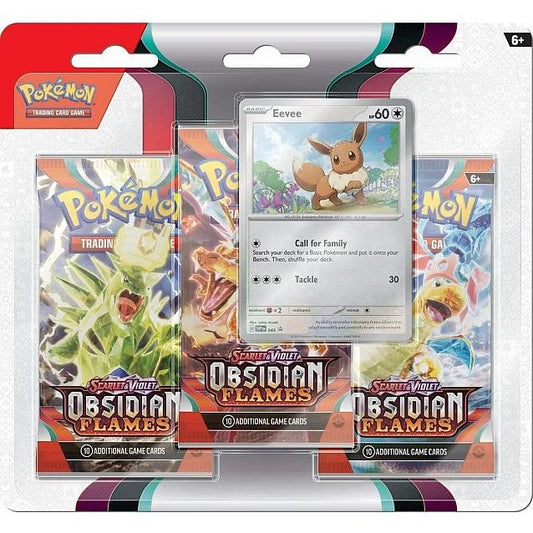 Pokemon Scarlet & Violet Obsidian Flames (Eevee) 3-Pakke Blister