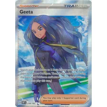 Pokemon kort Scarlet & Violet Obsidian Flames - Geeta Full Art (218/197) - Pokedexet