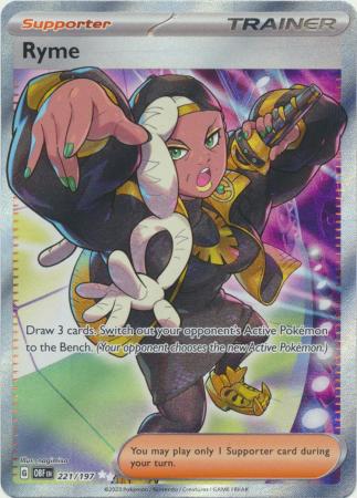 Pokemon Scarlet & Violet Obsidian Flames Ryme Full Art (221/197)