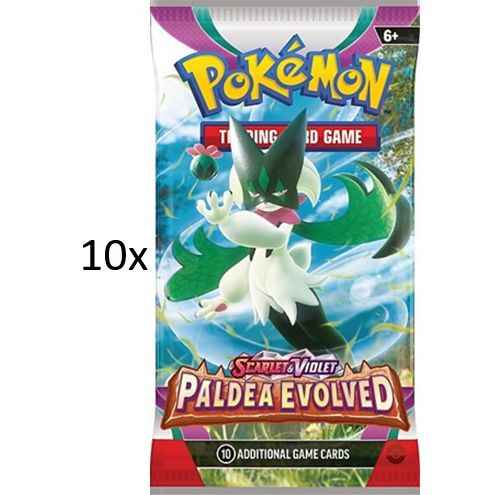 10x Pokemon Booster Packs - Scarlet & Violet Paldea Evolved - Pokedexet