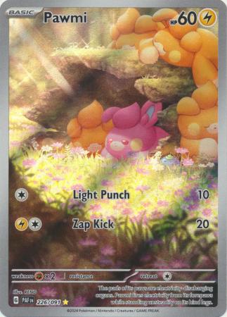 Pokemon Scarlet & Violet Paldean Fates Pawmi Art Rare (226/91)