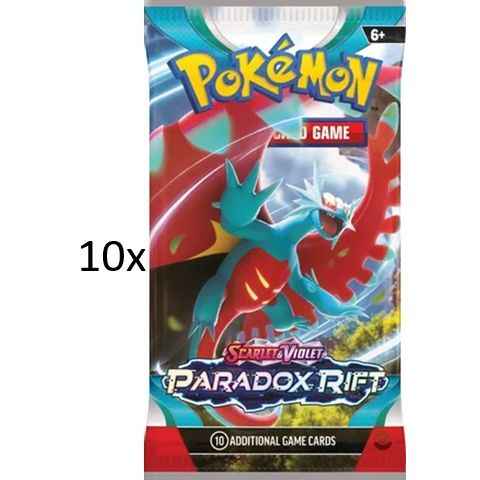 10x Pokemon Booster Packs - Scarlet & Violet Paradox Rift - Pokedexet
