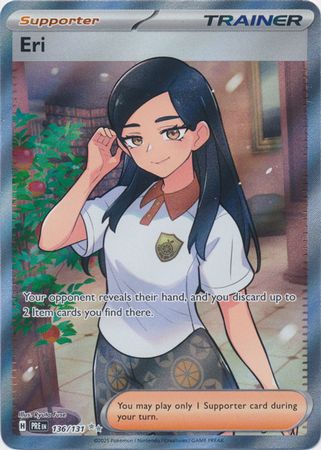 Pokemon Scarlet & Violet Prismatic Evolutions Eri Full Art Trainer (136/131)
