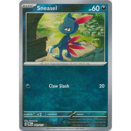Pokemon kort Scarlet & Violet Prismatic Evolutions - Sneasel Poke Ball (61/131) - Pokedexet