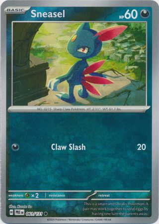 Pokemon Scarlet & Violet Prismatic Evolutions Sneasel Poke Ball (61/131)