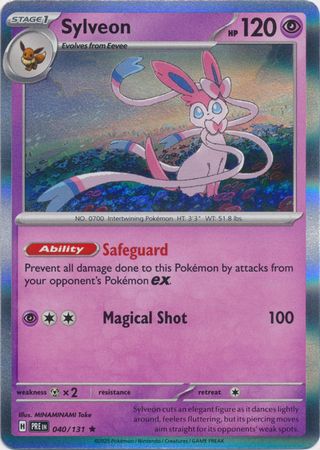 Pokemon Scarlet & Violet Prismatic Evolutions Sylveon Holofoil (40/131)