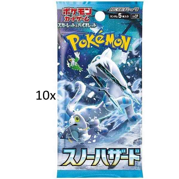 10x Japanske Pokemon Booster Packs - Scarlet & Violet Snow Hazard - Pokedexet