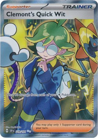 Pokemon Scarlet & Violet Surging Sparks Clemont´s Quick Wit Full Art (229/191)