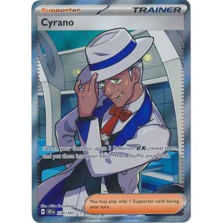 Pokemon kort Scarlet & Violet Surging Sparks - Cyrano Full Art (230/191) - Pokedexet