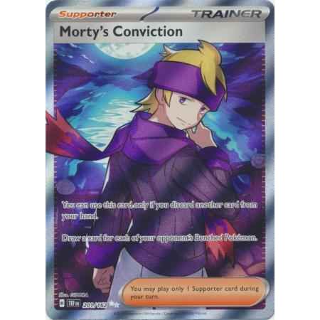 Pokemon kort Scarlet & Violet Temporal Forces - Morty's Conviction (201/162) - Pokedexet