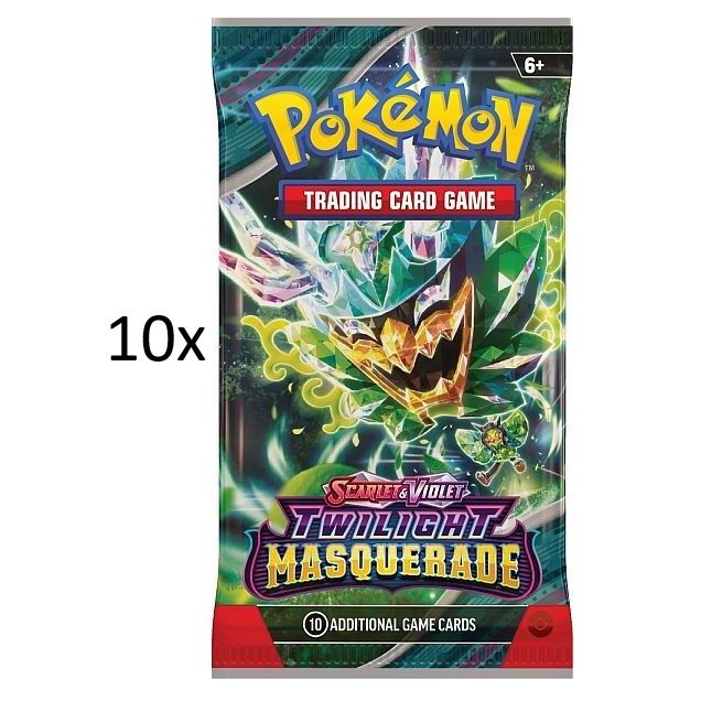 10x Pokemon Booster Packs - Scarlet & Violet Twilight Masquerade - Pokedexet
