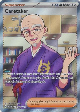 Pokemon Scarlet & Violet Twilight Masquerade Caretaker Full Art (203/167)