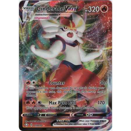 Pokemon kort Shining Fates - Cinderace VMAX (19/72) - Pokedexet
