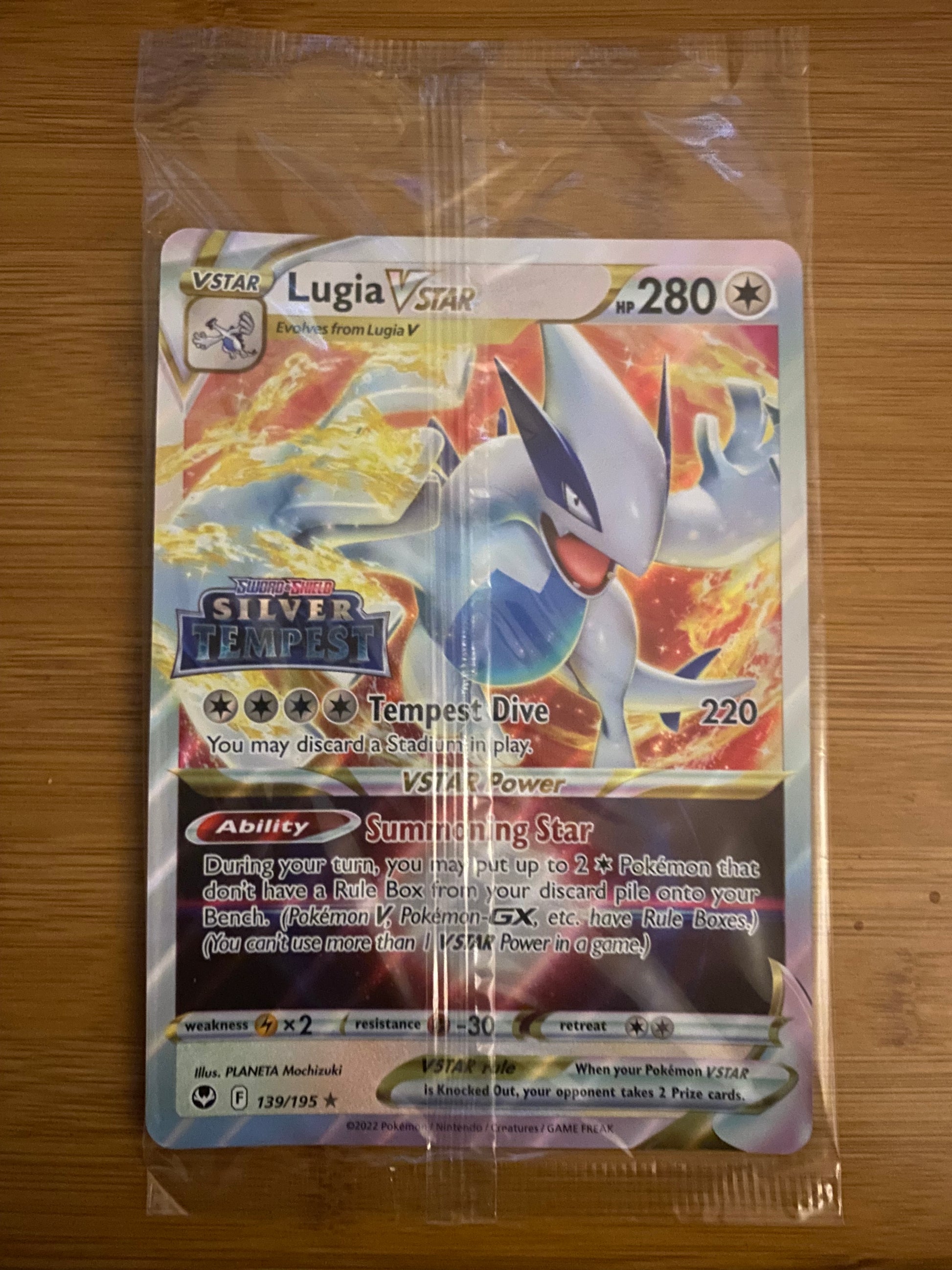 Pokemon Stort Promo kort Sword & Shield Silver Tempest - Lugia VSTAR - Pokedexet