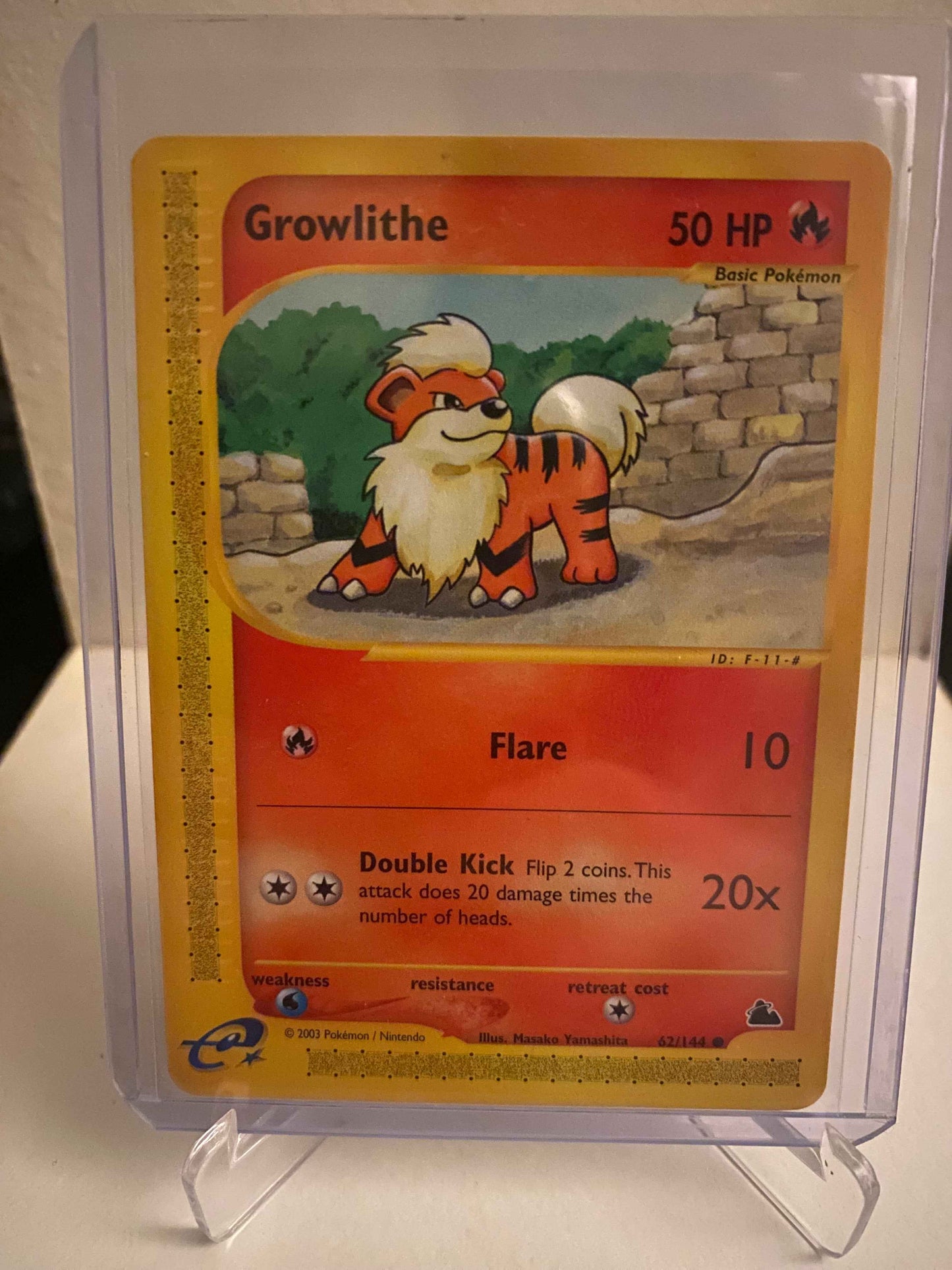 Pokemon kort Skyridge - Growlithe (62/144) - Pokedexet