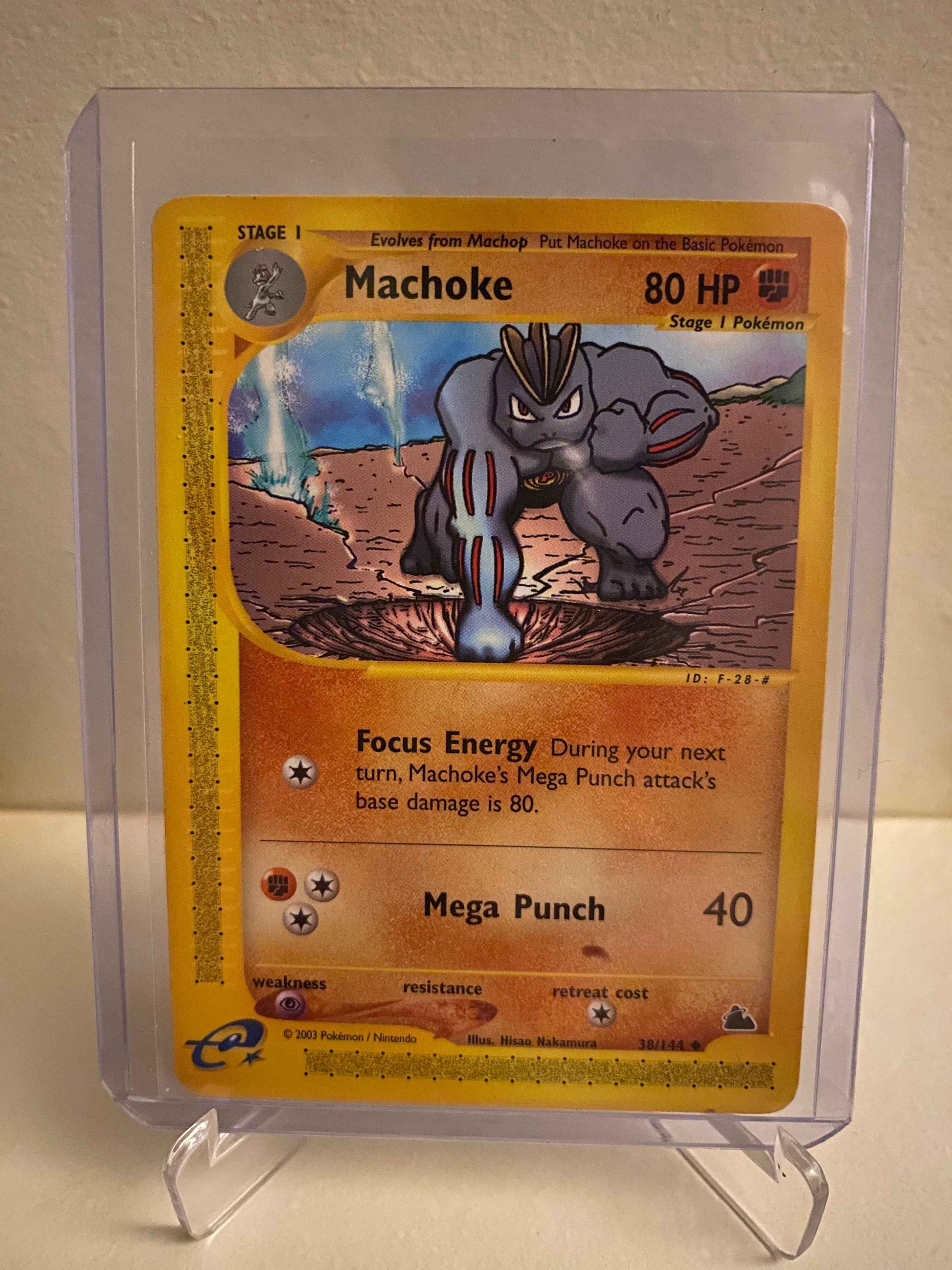 Pokemon kort Skyridge - Machoke (38/144) - Pokedexet