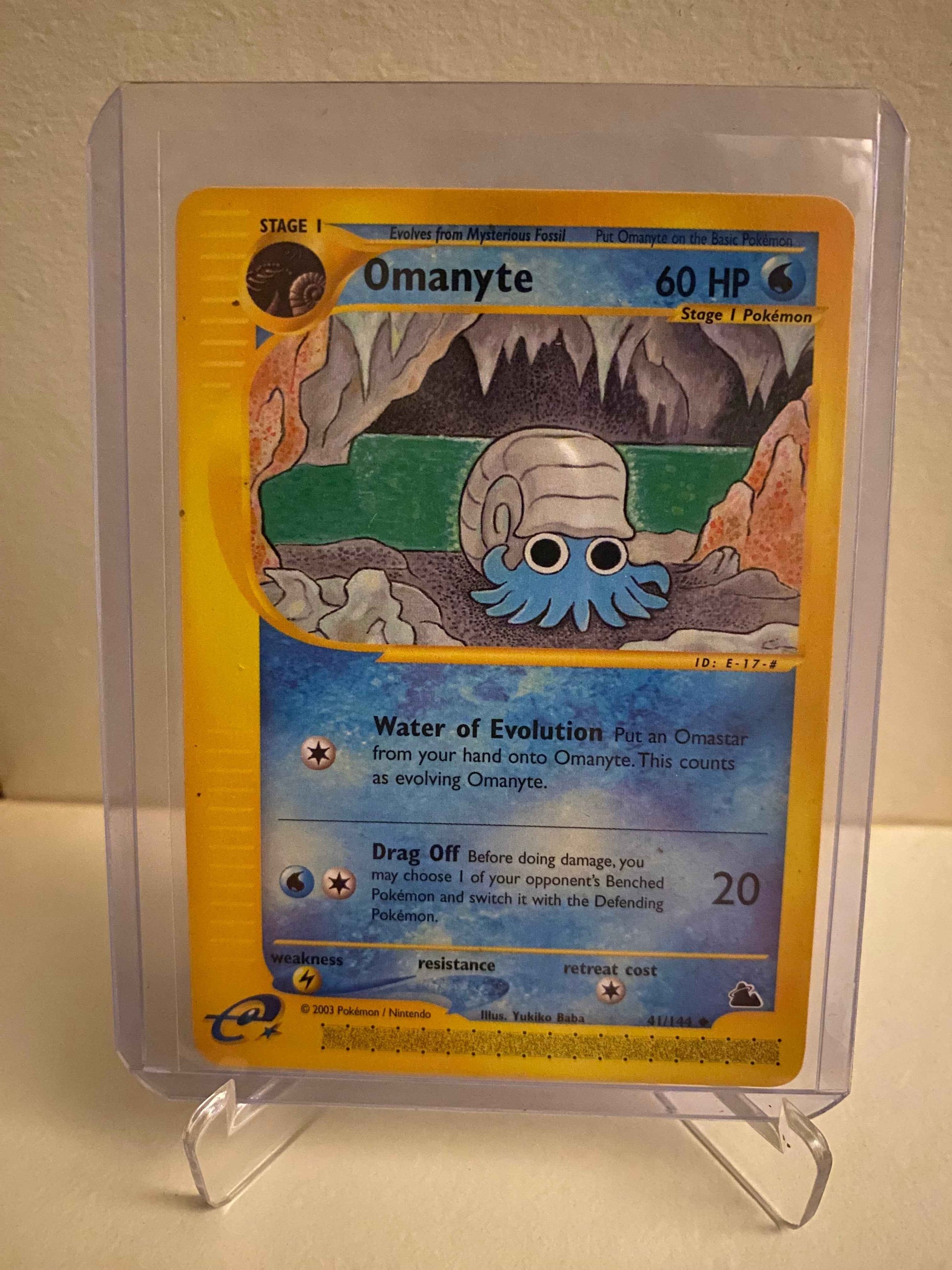 Pokemon kort Skyridge - Omanyte (41/144) - Pokedexet